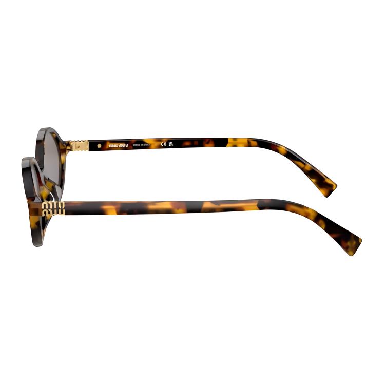 Shop (W) Cermin Mata MIU MIU Oval Tortoiseshell Wanita dengan Bingkai Bercetak Huruf. MU-04ZSF-VAU07F