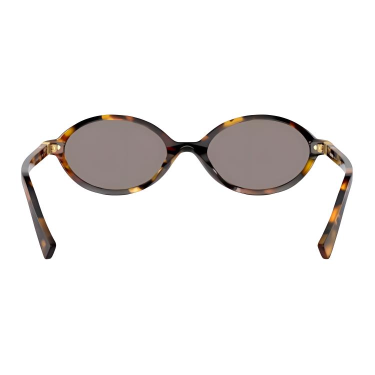Purchase (W) Cermin Mata MIU MIU Oval Tortoiseshell Wanita dengan Bingkai Bercetak Huruf. MU-04ZSF-VAU07F