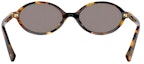 Purchase (W) Cermin Mata MIU MIU Oval Tortoiseshell Wanita dengan Bingkai Bercetak Huruf. MU-04ZSF-VAU07F