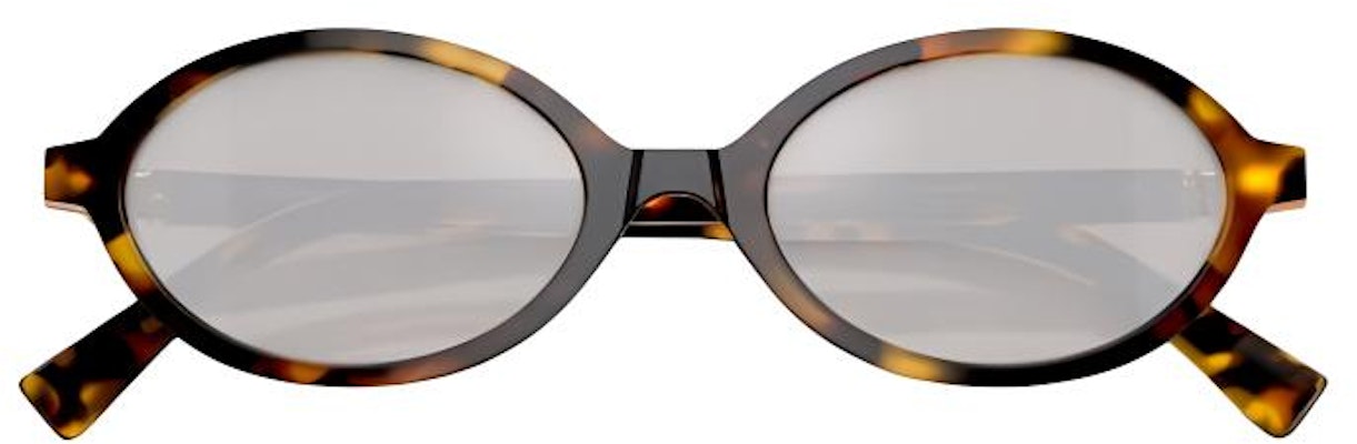 (W) Cermin Mata MIU MIU Oval Tortoiseshell Wanita dengan Bingkai Bercetak Huruf. MU-04ZSF-VAU07F Details for (W) Cermin Mata MIU MIU Oval Tortoiseshell Wanita dengan Bingkai Bercetak Huruf. MU-04ZSF-VAU07F