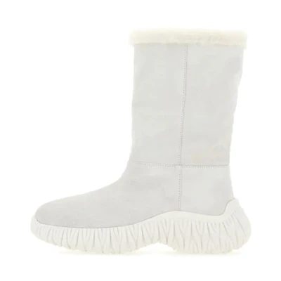 (W) MIU MIU Over-The-Knee Suede Boots 'Light Grey'