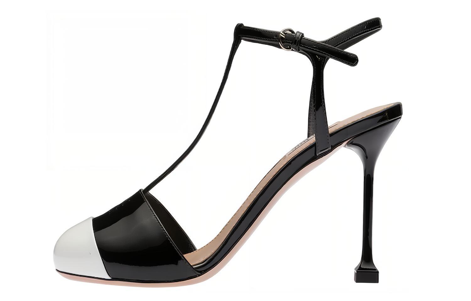 Buy (W) MIU MIU Sandal Bertumit Patent Buckle 'Hitam' 5I769D_3AJX_F0967_F_M085