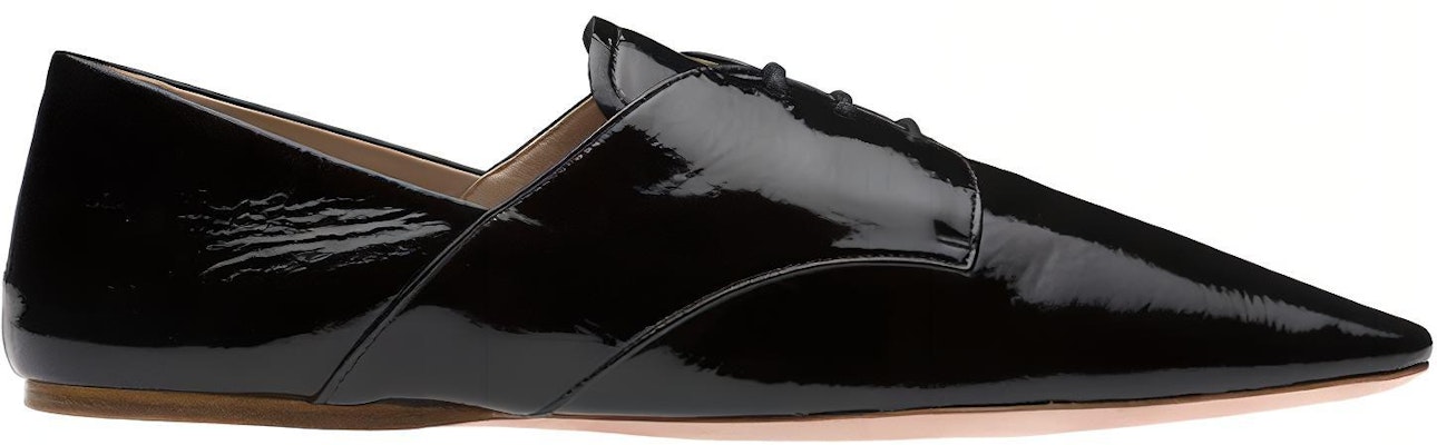 (Women) MIU MIU Patent Lace-Up Shoes 'Black' 5E442D_H27_F0002_F_005 Order (Women) MIU MIU Patent Lace-Up Shoes 'Black' 5E442D_H27_F0002_F_005