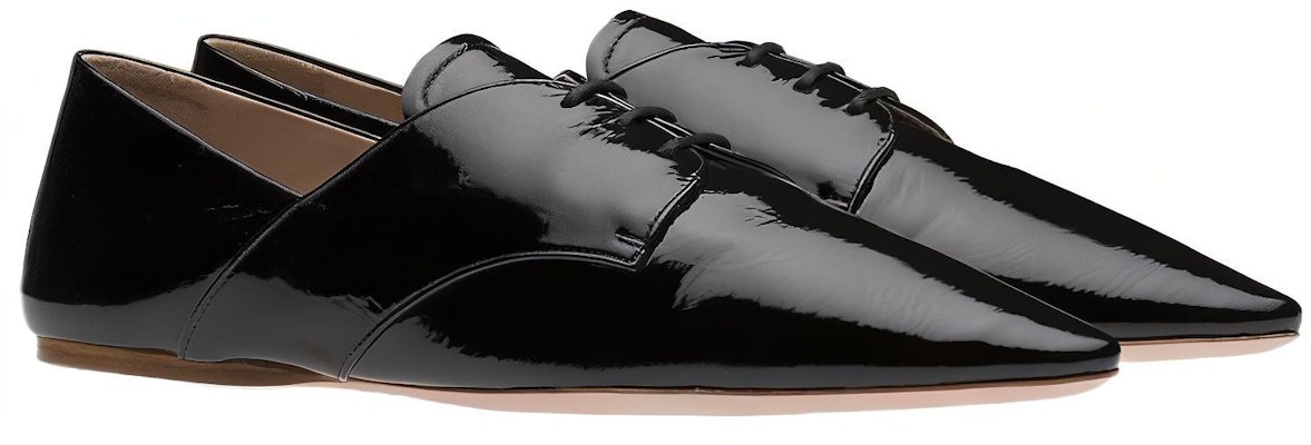 (Women) MIU MIU Patent Lace-Up Shoes 'Black' 5E442D_H27_F0002_F_005 Lookbook (Women) MIU MIU Patent Lace-Up Shoes 'Black' 5E442D_H27_F0002_F_005