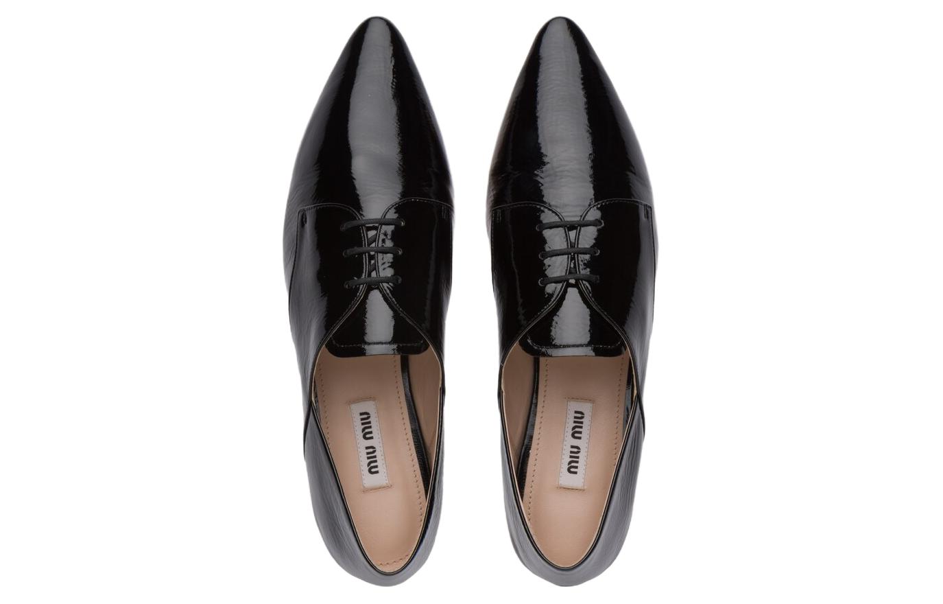 Purchase (W) Sepatu Tali MIU MIU Patent 'Hitam' 5E442D_H27_F0002_F_005
