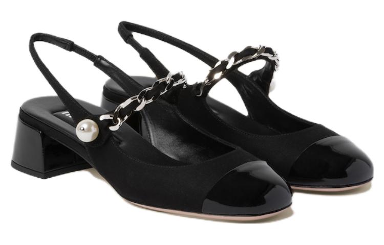 Lookbook (W) "MIU MIU Tacón Grueso Elegante y Cómodo en Piel Charol Negro 3.5cm" 5I045E_3I3O_F0002_F_035