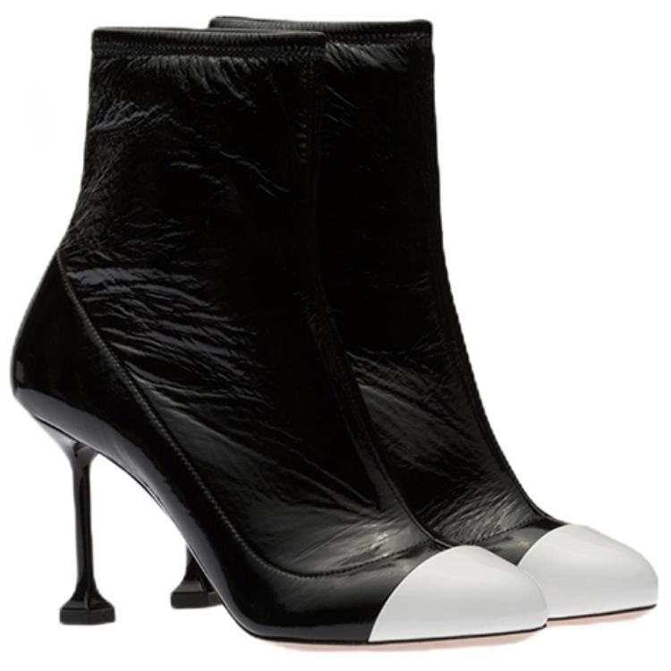 (W) MIU MIU Patent Leather Ankle Boots 'Metallic Sheen' 圖 3