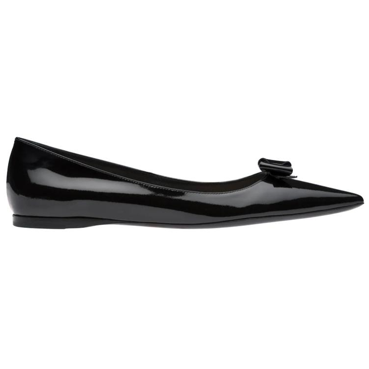 (W) MIU MIU Patent Leather Ballet Flats 'Black' 圖 2