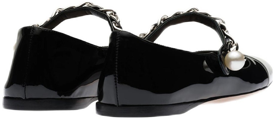 (W) MIU MIU Kasut Balerina Kulit Hitam Putih 5F653D_ZHV_F0967_F_005 Shop (W) MIU MIU Kasut Balerina Kulit Hitam Putih 5F653D_ZHV_F0967_F_005