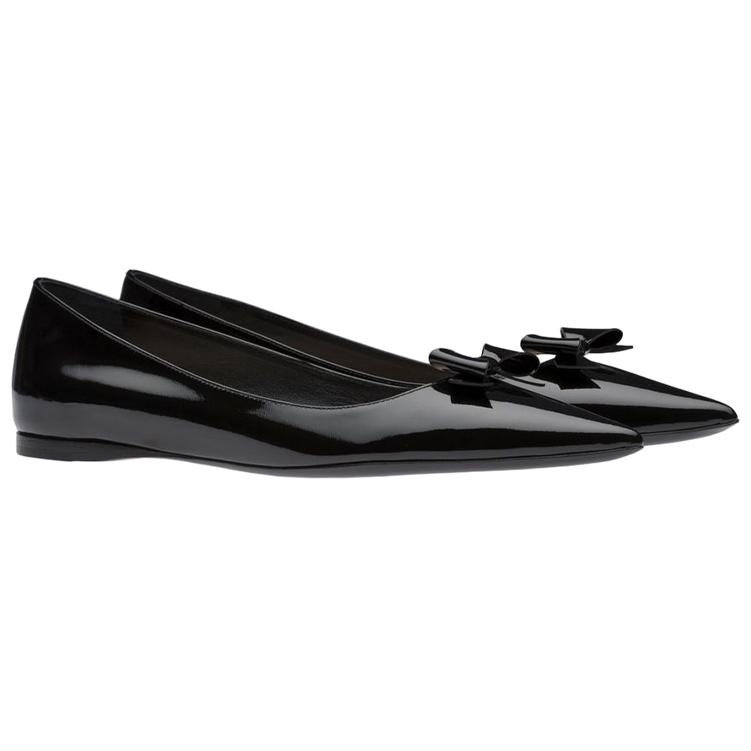 (W) MIU MIU Patent Leather Ballet Flats 'Black' 圖 4