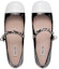 Purchase (W) MIU MIU Kasut Balerina Kulit Hitam Putih 5F653D_ZHV_F0967_F_005