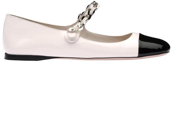 (W) MIU MIU 漆皮芭蕾平底鞋 '白色优雅' 5F653D_ZHV_F0964_F_005 Order (W) MIU MIU 漆皮芭蕾平底鞋 '白色优雅' 5F653D_ZHV_F0964_F_005