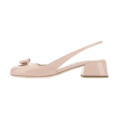 (W) MIU MIU Patent Leather Bow High Heels 'Pink'
