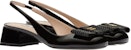 (W) MIU MIU Kulit Patent Gelang Tumit Chunky Slide 'Fesyen Hitam' 5I808D_XV4_F0002_F_DX35