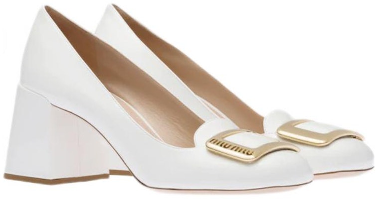 (W) MIU MIU 漆皮厚底高跟鞋 '白色时尚一脚蹬' 5I803D_069_F0009_F_065 Order (W) MIU MIU 漆皮厚底高跟鞋 '白色时尚一脚蹬' 5I803D_069_F0009_F_065