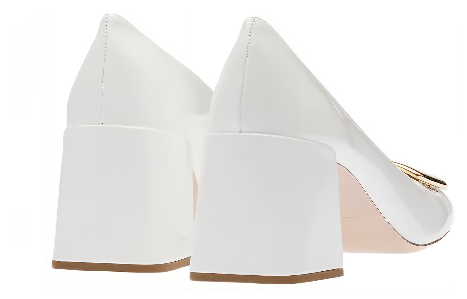 Shop (W) MIU MIU 漆皮厚底高跟鞋 '白色时尚一脚蹬' 5I803D_069_F0009_F_065