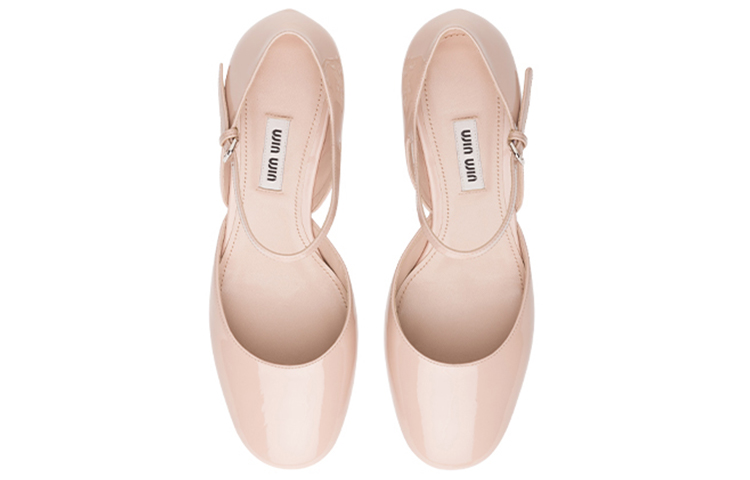 (W) MIU MIU Patent Leather Chunky Heel Sandals 'Pink' 圖 4