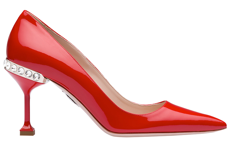 (W) MIU MIU Patent Leather Crystal High-Heels 'Red Crystal' 圖 2