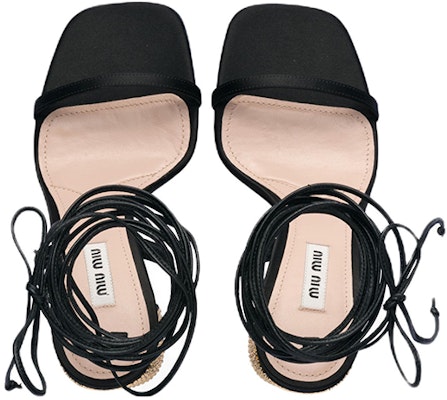 (W) MIU MIU Sandal Tumit Tinggi Berkilat Kulit Hitam 'Fesyen Peep Toe' 5X857D_52O_F0N11_F_M100 Lookbook (W) MIU MIU Sandal Tumit Tinggi Berkilat Kulit Hitam 'Fesyen Peep Toe' 5X857D_52O_F0N11_F_M100