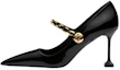 Buy (W) MIU MIU Lakleren Hoge Hak ''Zwart'' ''Metalen Ketting'' 5I814D_069_F0002_F_085