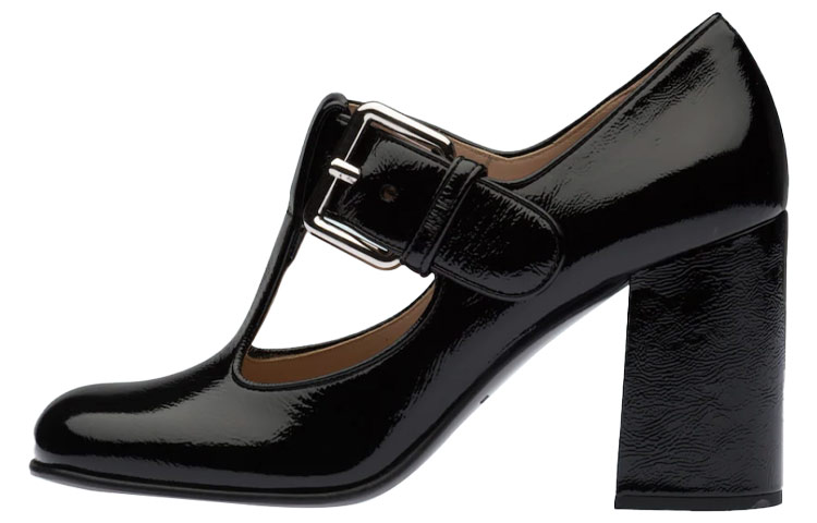 (W) MIU MIU Patent Leather High Heels 'Black'