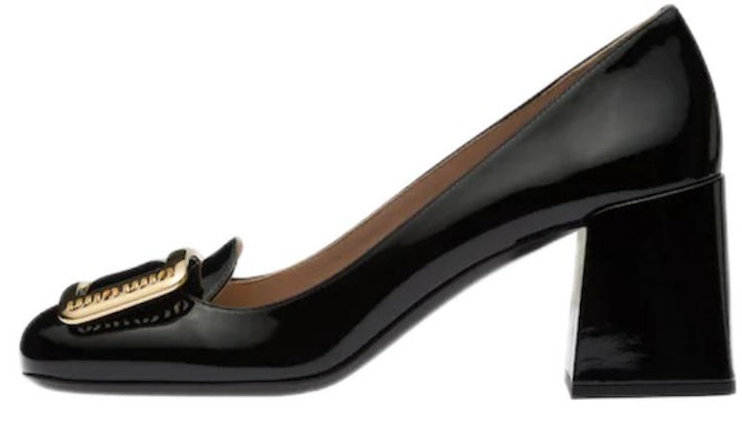 (W) MIU MIU Sepatu Hak Tinggi Kulit Hitam 'Buckle' 5I803D_069_F0002_F_065 Buy (W) MIU MIU Sepatu Hak Tinggi Kulit Hitam 'Buckle' 5I803D_069_F0002_F_065