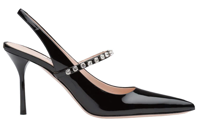 (W) MIU MIU Patent Leather High Heels 'Black Ribbon' 圖 2