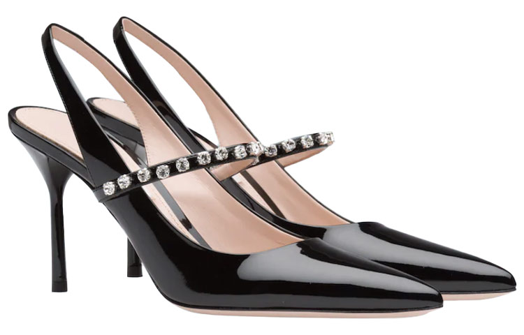 (W) MIU MIU Patent Leather High Heels 'Black Ribbon' 圖 3