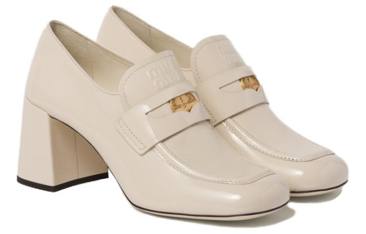 Order (Women) MIU MIU Patent Leather Loafer 'Elegant White' 5D950D_JHR_F0304_F_065