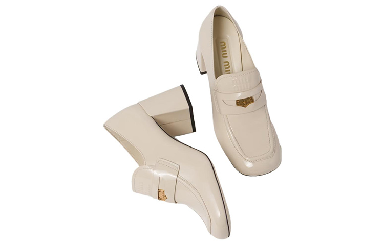 Shop (Women) MIU MIU Patent Leather Loafer 'Elegant White' 5D950D_JHR_F0304_F_065