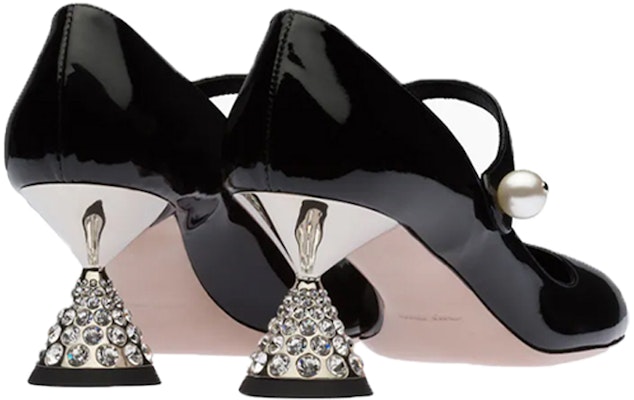 (W) MIU MIU Tacones Mary Jane de Charol 'Tacón de Cristal Negro' 5I667D_XUW_F0002_F_065 Lookbook (W) MIU MIU Tacones Mary Jane de Charol 'Tacón de Cristal Negro' 5I667D_XUW_F0002_F_065