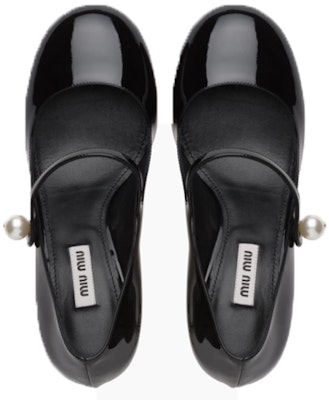 (W) MIU MIU Tacones Mary Jane de Charol 'Tacón de Cristal Negro' 5I667D_XUW_F0002_F_065 Shop (W) MIU MIU Tacones Mary Jane de Charol 'Tacón de Cristal Negro' 5I667D_XUW_F0002_F_065