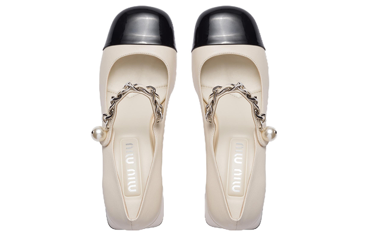 Purchase (Women) MIU MIU Patent Leather Mary Jane Pumps 'Ivory' 5I248D_3L4I_F0A72_F_DX65