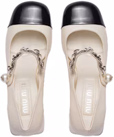 Purchase (W) MIU MIU Sepatu Hak Kulit Mengkilap Mary Jane 'Ivory' 5I248D_3L4I_F0A72_F_DX65