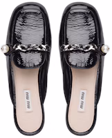 Shop (W) MIU MIU Mulas de Cuero Brillante 'Negro' 5D478D_6OR_F0002_F_005