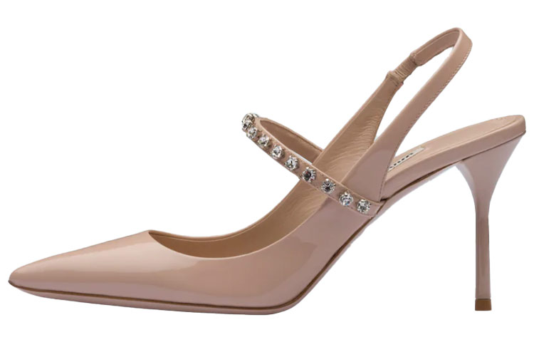 (W) MIU MIU Patent Leather Mules 'Pink'