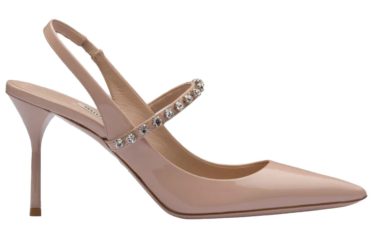 (W) MIU MIU Patent Leather Mules 'Pink' 圖 2