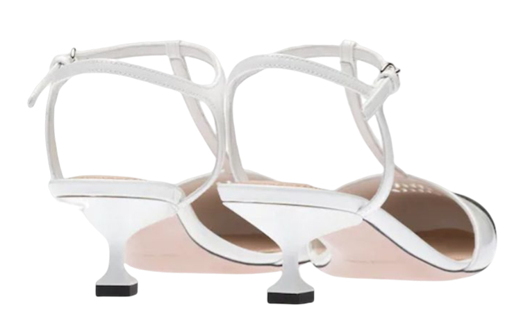 (W) MIU MIU Patent Leather Open Heel Sandals 'Black' 圖 3