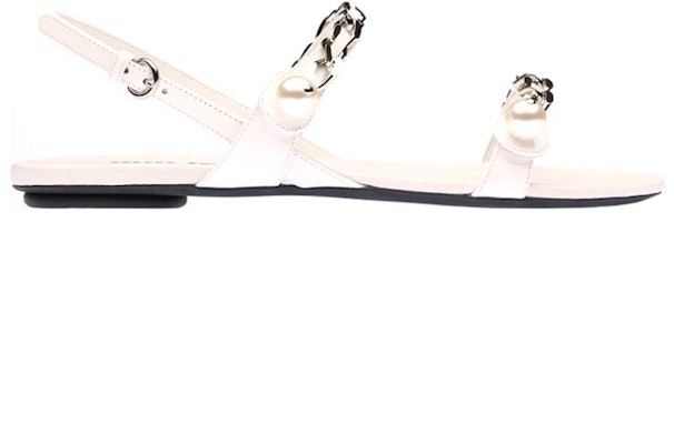 (W) Sandal Kulit Lack MIU MIU dengan Perincian Mutiara 'Putih' 5X549D_3AQ7_F0009_F_005 Order (W) Sandal Kulit Lack MIU MIU dengan Perincian Mutiara 'Putih' 5X549D_3AQ7_F0009_F_005