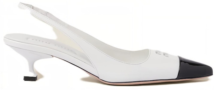 MIU MIU缪缪 漆皮 穿孔標誌 尖頭 高跟鞋 女款 白色 Order MIU MIU缪缪 漆皮 穿孔標誌 尖頭 高跟鞋 女款 白色