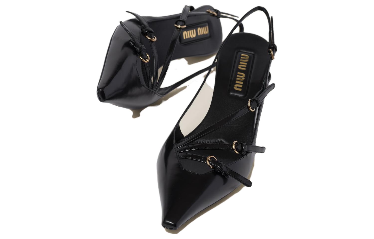 Shop (W) MIU MIU Zapatos de Charol 'Elegante Confort Negro' 5I013E_055_F0002_F_M055