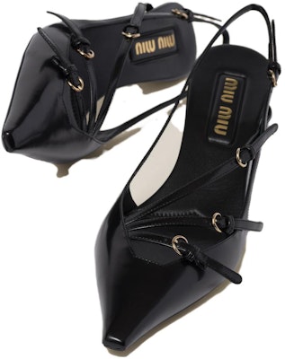 (W) MIU MIU Sepatu Hak Kulit Hitam 'Elegan Nyaman' 5I013E_055_F0002_F_M055 Shop (W) MIU MIU Sepatu Hak Kulit Hitam 'Elegan Nyaman' 5I013E_055_F0002_F_M055