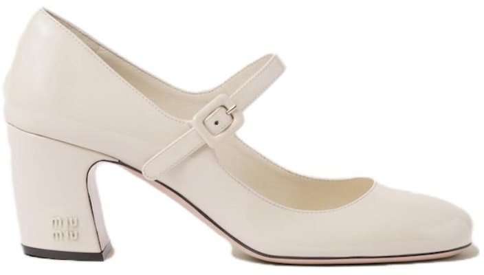 (W) MIU MIU Sepatu Kulit Paten 'Elegansi Ivory' 5I978D_069_F0304_F_065 Order (W) MIU MIU Sepatu Kulit Paten 'Elegansi Ivory' 5I978D_069_F0304_F_065