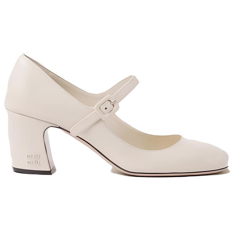 (W) MIU MIU Patent Leather Pumps 'Ivory Elegance' 圖 2