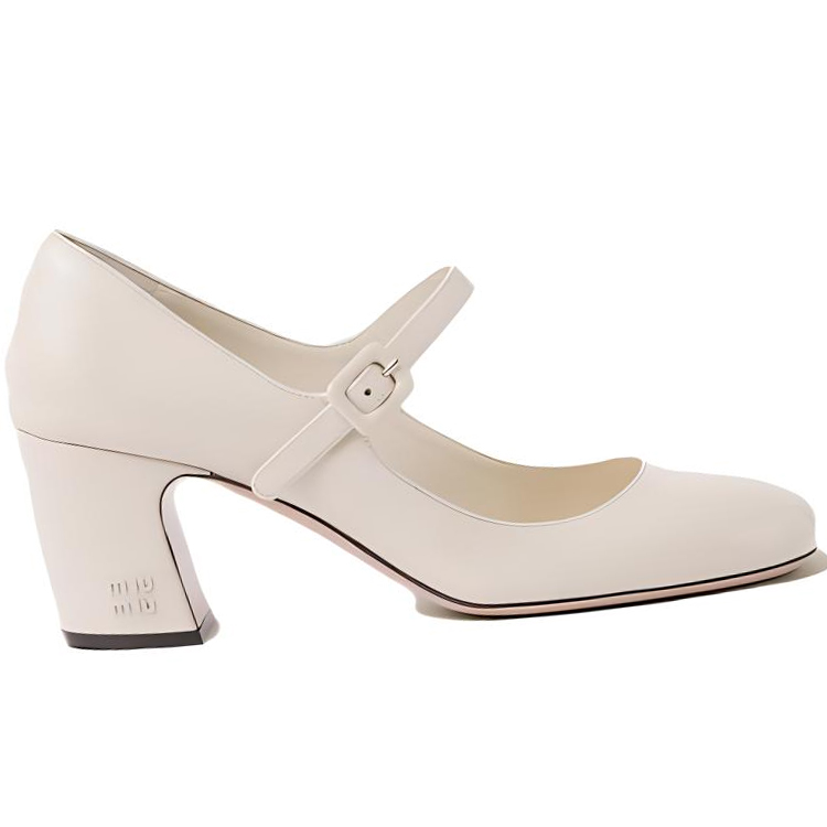 (W) MIU MIU Patent Leather Pumps 'Ivory Elegance' 圖 3