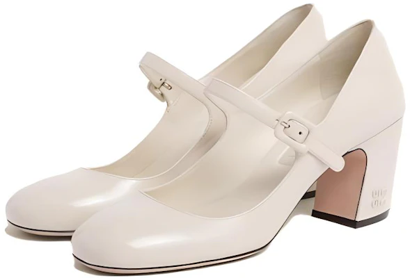 (W) MIU MIU 漆皮高跟鞋 '象牙优雅' 5I978D_069_F0304_F_065 Shop (W) MIU MIU 漆皮高跟鞋 '象牙优雅' 5I978D_069_F0304_F_065