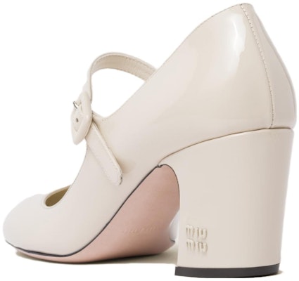 (W) MIU MIU Sepatu Kulit Paten 'Elegansi Ivory' 5I978D_069_F0304_F_065 Shop (W) MIU MIU Sepatu Kulit Paten 'Elegansi Ivory' 5I978D_069_F0304_F_065