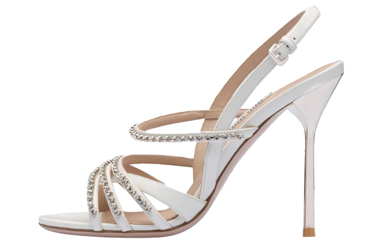 (Women) MIU MIU Patent Leather Sandals 'Silver' 5X997C_LXN_F0009_F_105