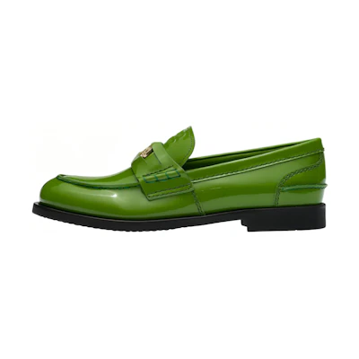 (W) MIU MIU Patent Loafers 'Green'