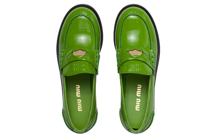 Purchase MIU MIU 漆皮樂福鞋 女款 綠色